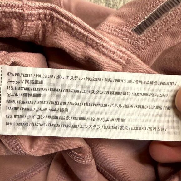 Abercrombie & Fitch Rose Pink Leggings Plastic Ribbed Side Womens Size S - Picture 11 of 14